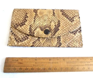 Cartera/bolso/cartera clutch pequeña vintage de cuero de piel de serpiente - Imagen 1 de 7