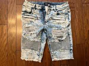 Embellish Men’s Distressed MOTO Jean Short - Brand New With Tags - Size 30 - Picture 1 of 2