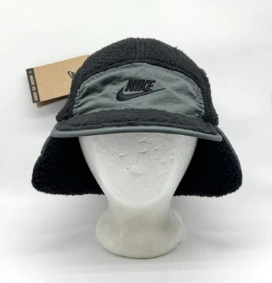 Nike Fly Cap Unstructured Outdoor Cap Sz M/L Unisex NWT Ear Flaps Fleece Black - Image 1 of 4