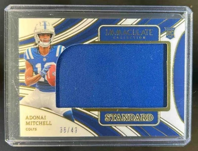 2024 Panini Immaculate Adonai Mitchell Standard RC Jumbo Jersey #36/49 Colts - Image 1 of 2