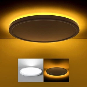 12 Inch LED Flush Mount Ceiling Light Fixture with Night Light, 24W 2400LM 30... - Picture 1 of 9