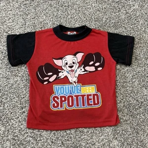 Vintage 102 Dalmations Kinder Kurzarm Pyjama Oberteil T-Shirt Größe 3T - Bild 1 von 3