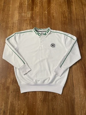 Винтажный Y2K DC SHOES CO США фигурист с воротником вышитая толстовка для взрослых средний - Изображение 1 из 4