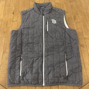 Cutter & Buck Tampa Bay Rays Rainer PrimaLoft Full-Zip Packable Vest Sz Mens XLT - Picture 1 of 8