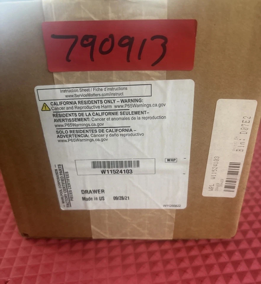 New Genuine OEM Whirlpool Maytag Washer Detergent Dispenser Drawer W11524103 - Image 1 of 1