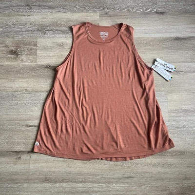Camiseta sin mangas Smartwool Ultralite cuello alto XL cobre que absorbe la humedad Foto 1 de 4