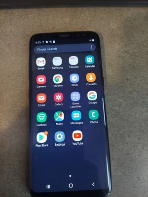 Samsung Galaxy S8 SM-G950U T-Mobile  64GB Midnight Black C Light Burn - Image 1 of 4