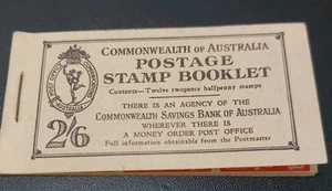 AUST MUH 1949 KGVl 2½d Red 2/6 Booklet. - original Staple Fine Condition - Picture 1 of 4