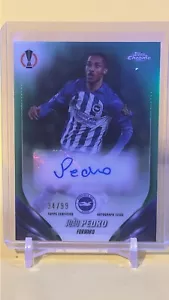 2024 Topps Chrome UEFA Club Competitions Green Joao Pedro Autograph /99 - Picture 1 of 2