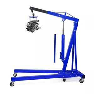 1Ton Folding Engine Crane Engine Stand Jack Workshop Hoist Lift Cranes Mobile - Picture 1 of 11