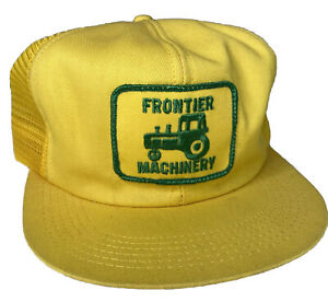 Frontier Machinery Vintage Trucker Hat Tractor Farm John Deere Distributor 