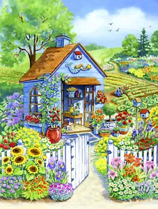 PATH TO THE GARDEN SHED by Geraldine Aikman SunsOut 1000 piece puzzle NEW - Picture 1 of 1