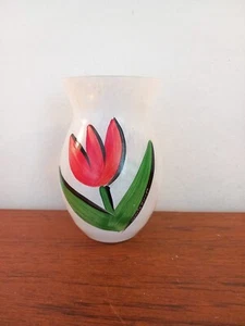Kosta Boda - Vintage Glasvase mit Tulpenbild & signiert - Bild 1 von 13