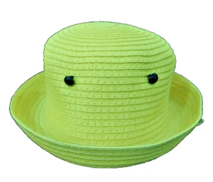 Boho Yellow Straw Hat with Evil Eye – Handmade Nazar Sun Hat for Summer - Picture 1 of 21