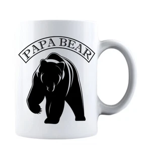 Funny Fathers Day Bear Paw Fathers Day Papa Bear Gift for DAD Coffee Mug Daddy - Picture 1 of 9