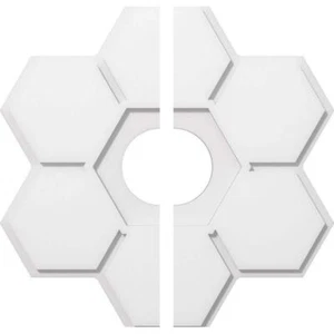 Ekena Millwork Ceiling Medallion Architectural Grade PVC Unfinished White Daisy - Picture 1 of 4