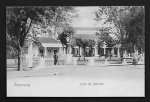 Semarang Hotel du Pavillon KNIL Soldat Java Indonesien 1899 - Bild 1 von 1