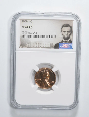 PF67 1958 Lincoln Wheat Cent NGC PR Proof Special Label PR Proof Cover