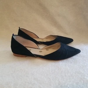 Boden Sophia Shoes Womens Size 38 Black Suede Pointed Toe Flats  - Picture 1 of 10
