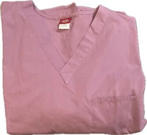 Dickies Scrub Top Men's Size XL Unisex Mauve 1 Pocket Left Chest Pullover - Picture 1 of 6