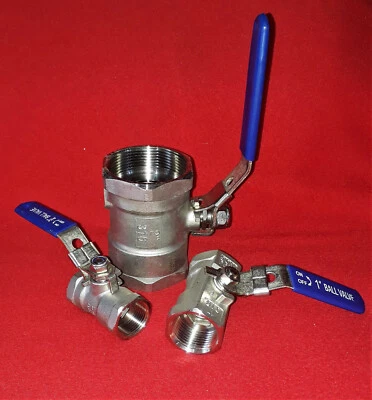 Edelstahl Kugelhahn 1-tlg. Kugelventil Muffenkugelhahn IG V4A Absperrhahn - Bild 1 von 4