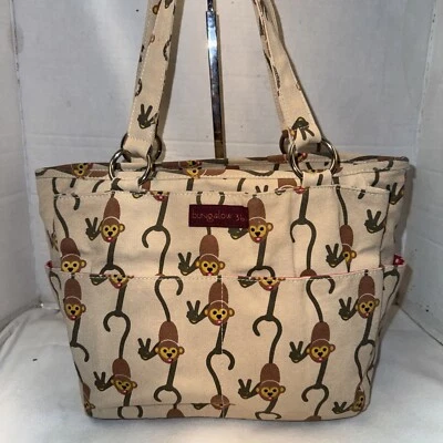 Bolso de hombro Bungalow 360 Monkey de lona Foto 1 de 4