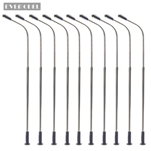 10 piezas maqueta ferrocarril blanco cálido escala HO lámpara poste 1:87 farola cabeza única - Imagen 1 de 6