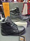 Timberland Boots Womens 8.5 Pro Series Steel Toe F2413-11 Black Leather New Read