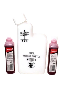 Makita Dolmar 2-Takt Teilsynthetisches Spezial Öl, mit Misch Kanister, Flasche - Bild 1 von 2