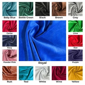 100 % BAUMWOLLE SAMTSTOFF weiche Schneiderkostüme Polstervorhänge 112CM - Bild 1 von 98