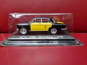 IXO SEAT 1500 TAXI Barcelona 1970 1:43 sin usar, en caja embalaje original fundido a presión Taxis du Monde Collectio - Imagen 1 de 6