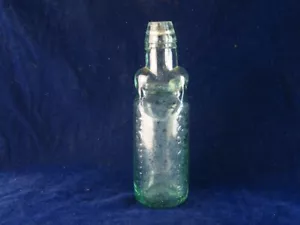 39129 Old Antique Vintage Glass Bottle Bulb Neck patent Lichfield Very rare - Foto 1 di 6