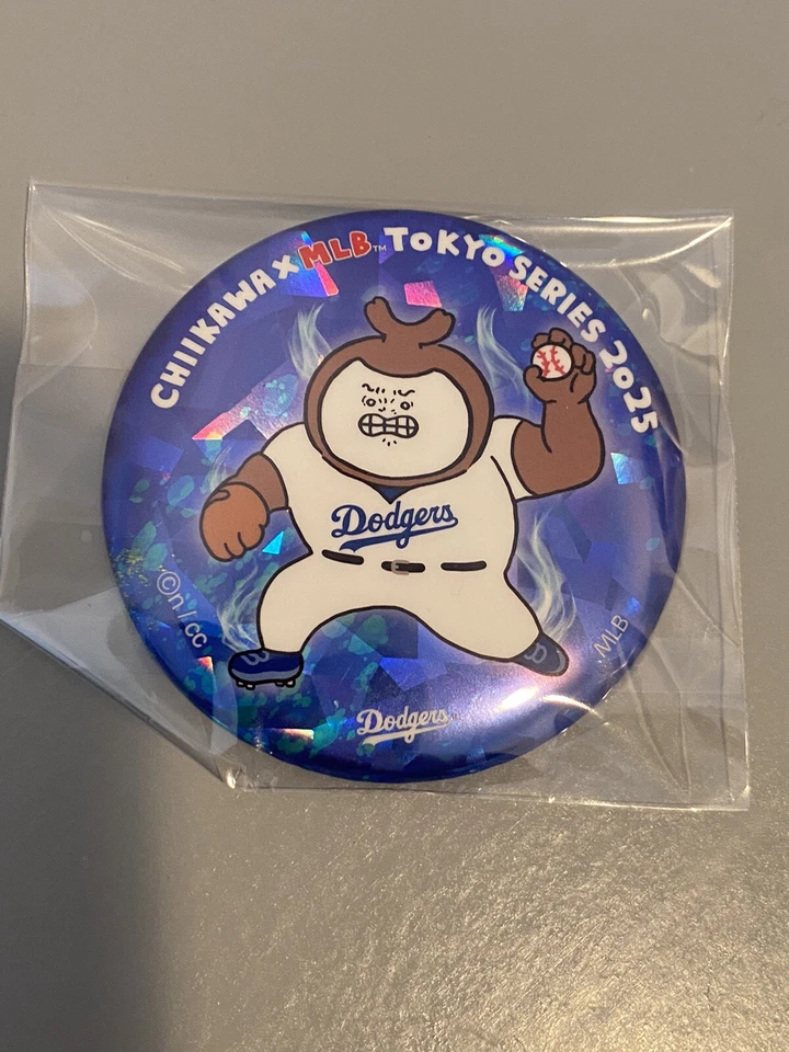 Chiikawa MLB Tokyo Series 2025 Button Pin Badge Chicago Cubs - Image 1 of 1