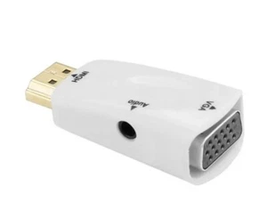 Adapter HDMI Stecker auf S-VGA D-SUB Buchse Audio Klinke Konverter Converter - Bild 1 von 1