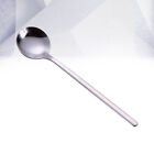  5 Pcs Bouillon Spoons Coffee Stainless Steel Scooper Small Round