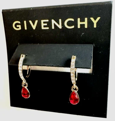 Nuevos Pendientes Huggie Pequeños Colgantes de Piedra y Cristal GIVENCHY en Tono Dorado Foto 1 de 4