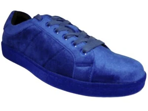 INC International Concepts Men's Brogan Velvet Low-Top Sneakers Blue Size 7.5 M - Picture 1 of 6