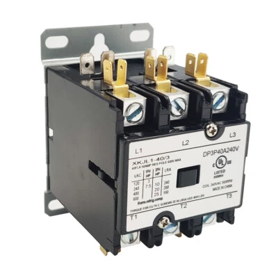 NEW Definite Purpose Contactor 240V coil 3 POLE 40A 240V AC COIL DP3P40A240V - Image 1 of 4