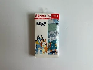 Bluey Boys' 5-Pack Briefs, Size 4 – 100% Cotton, Soft & Comfortable Underwear - Picture 1 of 3