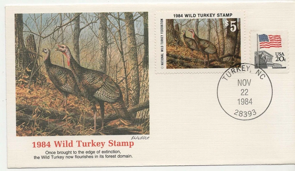 Stamps USA duck stamps FDC 1984 $5.00 DOLLARS STAMPS - Image 1 of 1