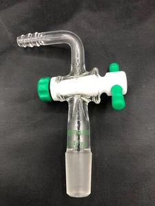 CHEMGLASS Glass 14/20 Flow Control Adapter PTFE 90° 2mm CG-1030-14 (1/Case) - Picture 1 of 6