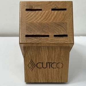 Cuchillo de mesa de madera Cutco bloque 4 ranuras 1759 estudio acabado miel roble hecho en EE. UU. - Imagen 1 de 6