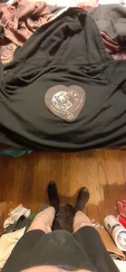 Neu ohne Etikett Bradford Exchange Hoodie, schwarz Laborblätter Pfotenabdrücke auf meinem Herzen. Frau 2X - Bild 1 von 6