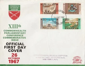 Uganda Scott 111-4 FDC - 13th Commonwealth Parliamentary Conference #2 - Picture 1 of 1