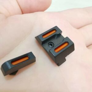 Mini Fiber Optic Front Sight Rear Combat Red Dot Fiber Sight for Standard Glock
