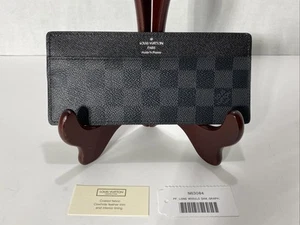 Louis Vuitton MEN’S DAMIER GRAPHITE LONG WALLET CREDIT CARD INSERT NEW UNUSED - Picture 1 of 9