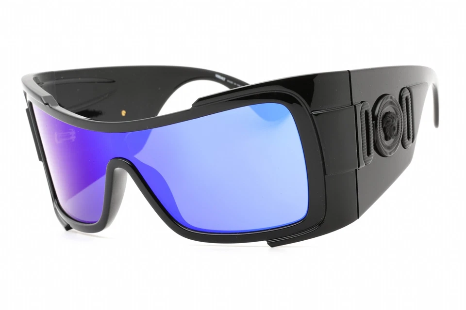 Очки солнцезащитные VERSACE VE4451 GB1/55 черная оправа синие вспышки зеркальные линзы - Изображение 1 из 4