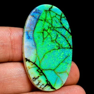 19.30 Ct Sterling Monarch Opal Pear Cabochon 23x39x3 mm Opal Loose Gemstone lp44 - Picture 1 of 7