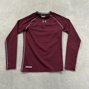 Under Armour Heatgear Camicia a Compressione Manica Lunga Uomo Grande Rossa Corsa Attiva - Foto 1 di 8