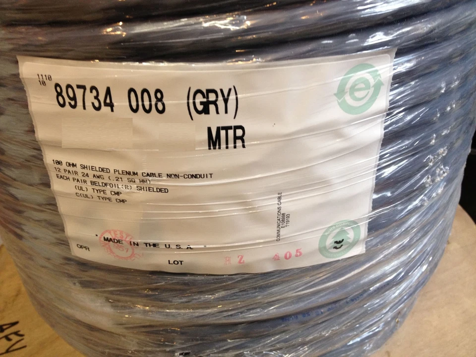 Belden 89734, 12 pares AWG 24 multipar cable plenum, por el pie-1 pie Foto 1 de 1